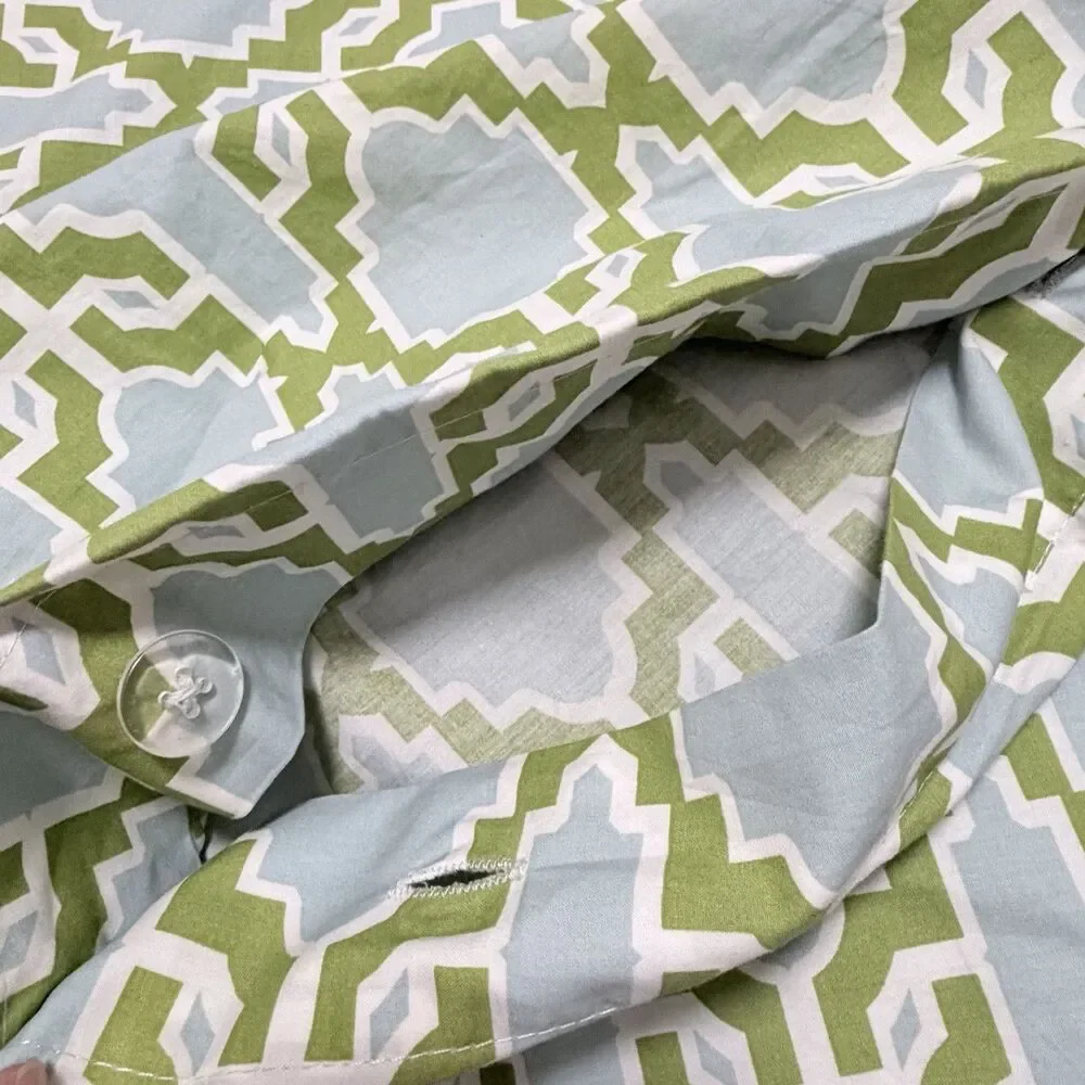 Pottery Barn Shay Trellis FULL QUEEN Duvet and Euro Shams